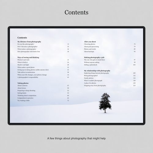 A few things about photography that might help
