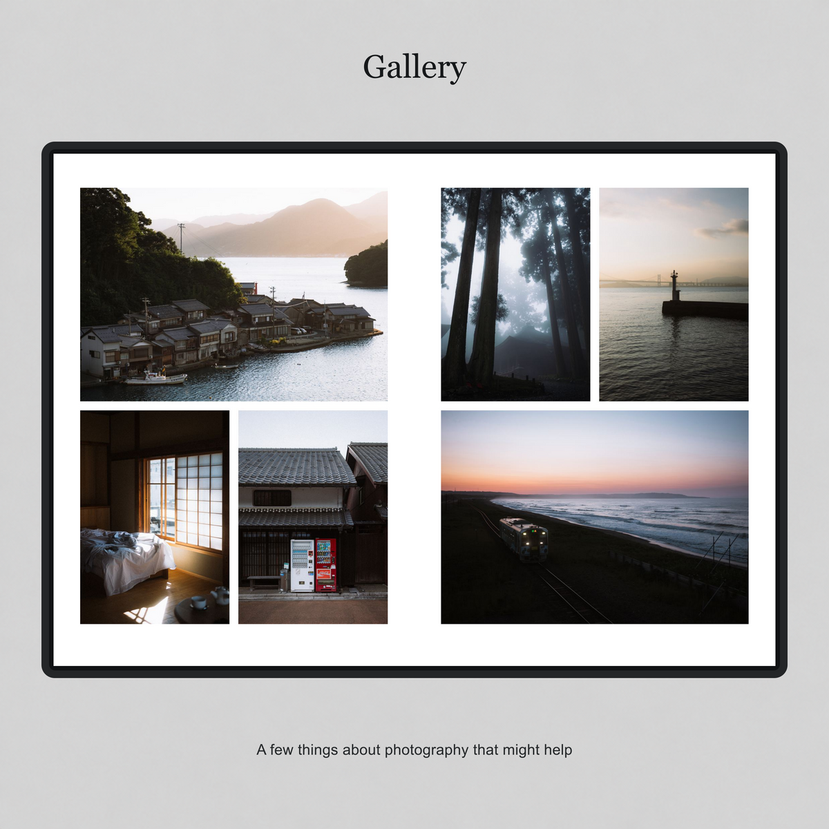 A few things about photography that might help